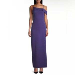 NWT Laundry by Shelli Segal Sleeveless Maxi Draped
Gown in Blue Sz 4 formal
